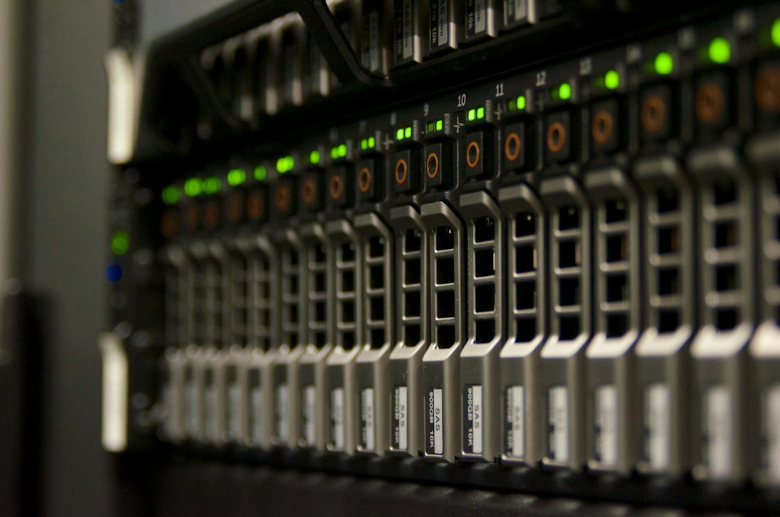 Server rack in the DetectAward test lab